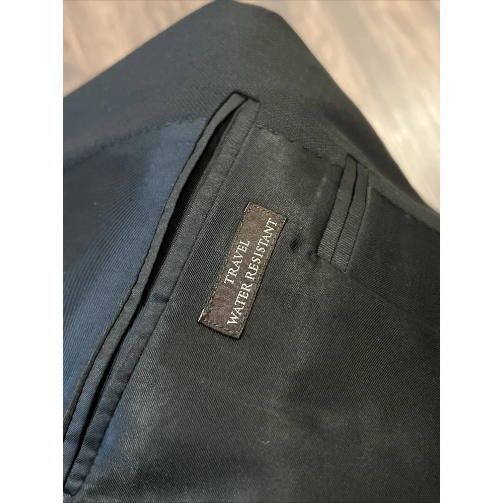 Canali Blazer Men Hopsack Wool Water Resistant Brown Label Color Black 48R